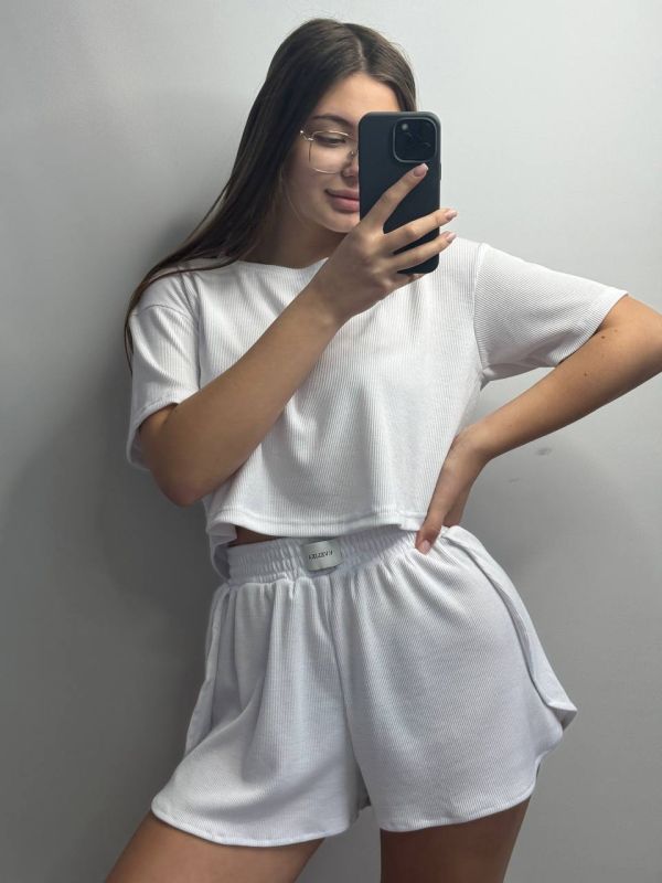 Жіночий домашній костюм 168-24 білий