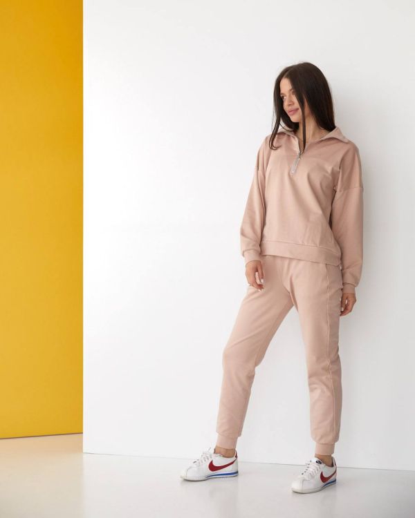 Спортивний костюм двунитка 081/22 пудра