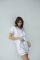 Шовкова піжама жіноча з шортами та рубашкою 014-21 біла