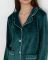 Велюрова піжама на ґудзиках жіноча 098-22 смарагд