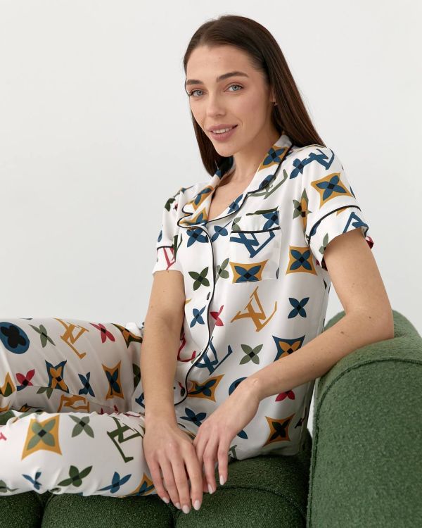 Домашній костюм-двійка 104-23 із софту білий