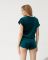 Піжама жіноча велюрова шорти та футболка 006-21 смарагд
