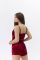 Піжама жіноча шорти і майка з мармурового велюру 022-21 бордо