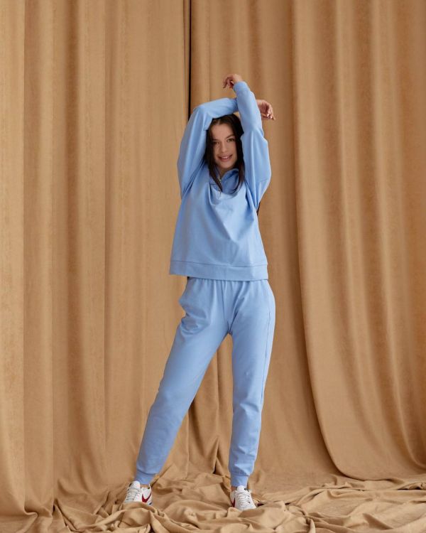 Спортивний костюм двунитка 081/22 блакитний