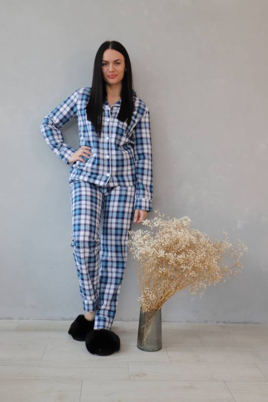 Піжама жіноча (сорочка і штани) котон 030-09-11