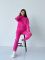 Жіночий теплий спортивний костюм  063-21 рожевий