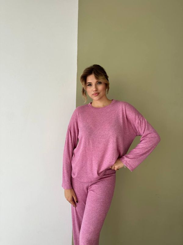 Жіноча піжама ангорова 01-11 рожева