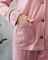 Велюрова піжама на ґудзиках жіноча 098-22 рожева пудра