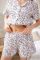 Піжама муслінова жіноча (сорочка з шортами) 102-23-4 леопард