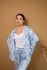Стильна жіноча піжама (рубашка, штани) 157-24 квіти