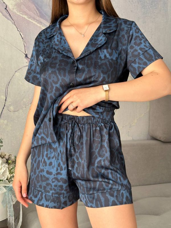 Піжама жіноча 052-212 синій лео