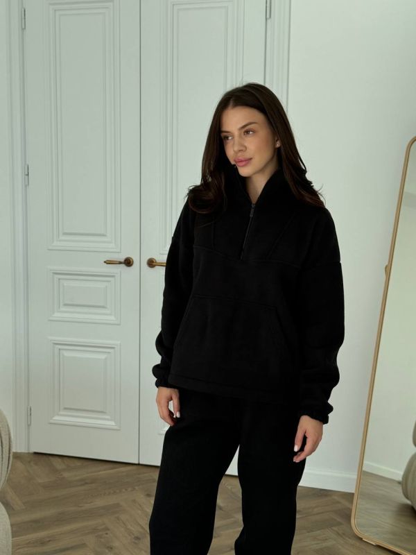 Флісовий жіночий спортивний костюм TEDDY 151-231 чорний