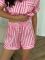 Піжама жіноча 052-213 в смужку малиново-рожеву