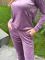 Спортивний велюровий жіночий костюм з карманами 010-212 ліловий