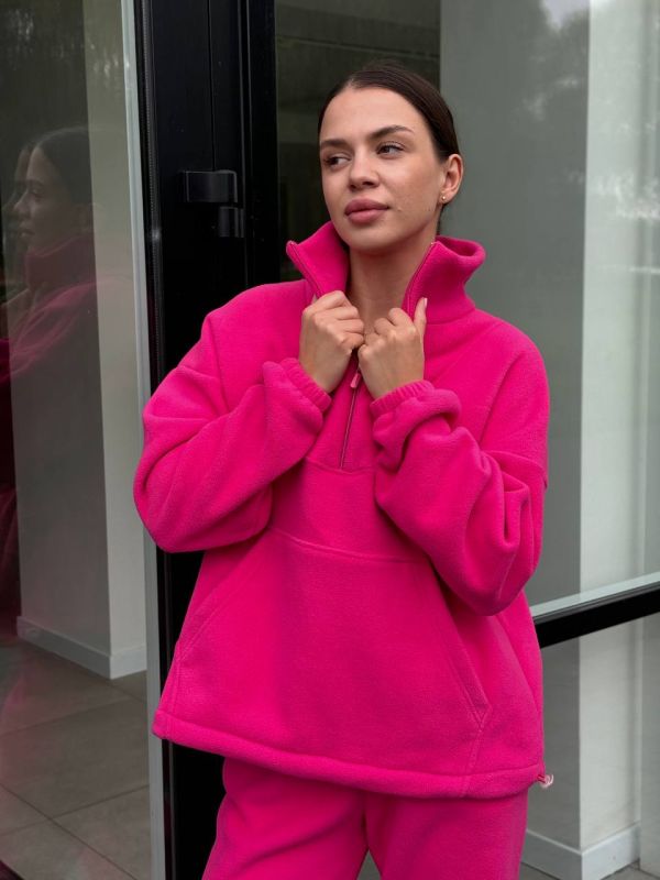 Флісовий жіночий спортивний костюм TEDDY 151-232 малина