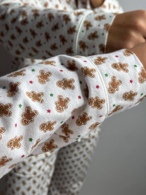 Фланелевий піжамний комплект (рубашка та штани) 239-24 печево