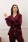 Велюрова піжама на ґудзиках жіноча 098-22-4 бургунді