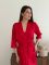 Шовковий жіночий халат 074-22 червоний