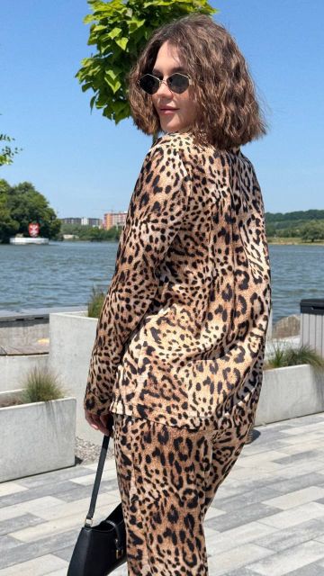 Шовковий домашній комплект(рубашка та штани) 250-251 лео