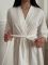 Трикотажний жіночий халат для дому 232-24 молочний